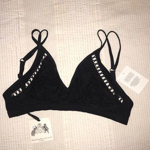 Strappy Crochet Lace Bikini Top NWT